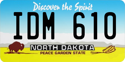 ND license plate IDM610
