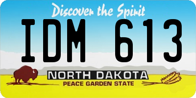 ND license plate IDM613