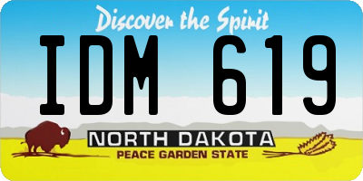 ND license plate IDM619