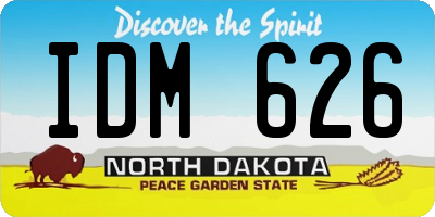 ND license plate IDM626