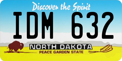 ND license plate IDM632