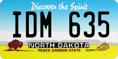 ND license plate IDM635