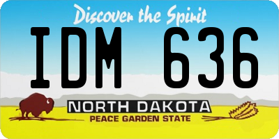 ND license plate IDM636