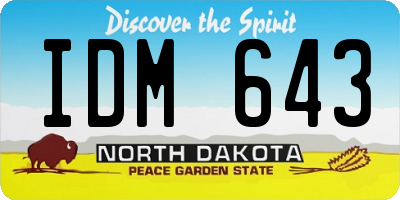 ND license plate IDM643