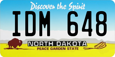 ND license plate IDM648