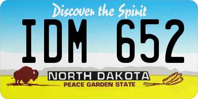 ND license plate IDM652
