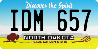 ND license plate IDM657