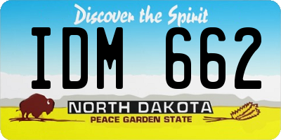 ND license plate IDM662