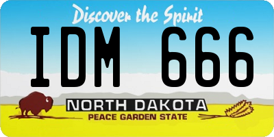 ND license plate IDM666
