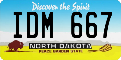 ND license plate IDM667
