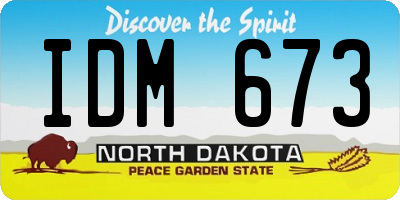 ND license plate IDM673