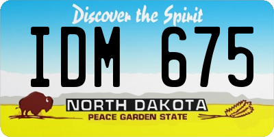 ND license plate IDM675