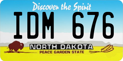 ND license plate IDM676