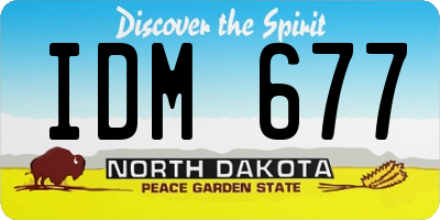 ND license plate IDM677