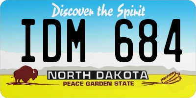 ND license plate IDM684
