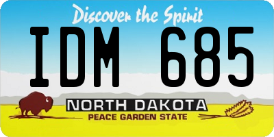 ND license plate IDM685