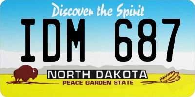 ND license plate IDM687