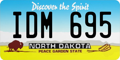 ND license plate IDM695