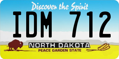 ND license plate IDM712