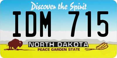 ND license plate IDM715