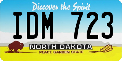 ND license plate IDM723