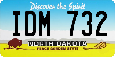 ND license plate IDM732