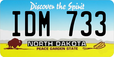 ND license plate IDM733