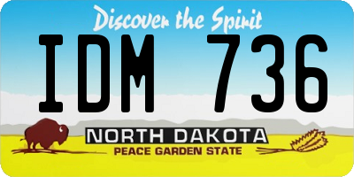 ND license plate IDM736