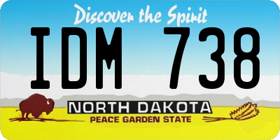 ND license plate IDM738