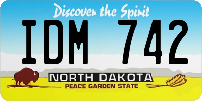 ND license plate IDM742