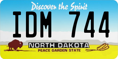 ND license plate IDM744