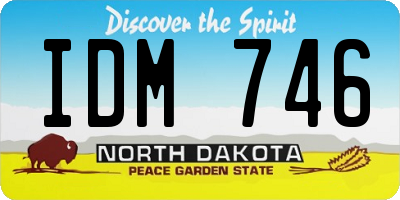 ND license plate IDM746