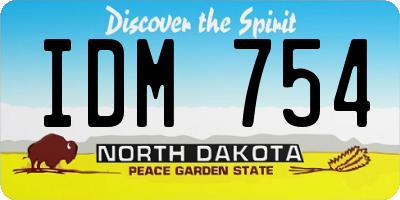 ND license plate IDM754
