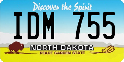 ND license plate IDM755