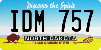 ND license plate IDM757