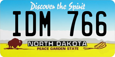 ND license plate IDM766
