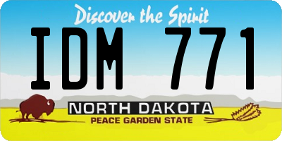 ND license plate IDM771