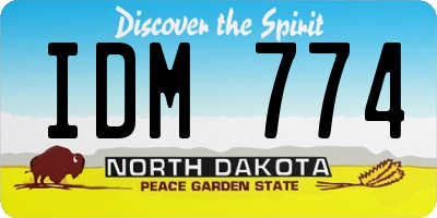 ND license plate IDM774