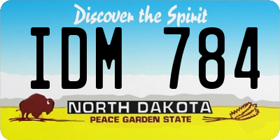 ND license plate IDM784