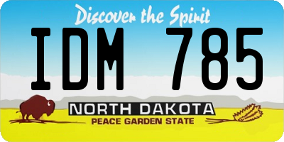 ND license plate IDM785