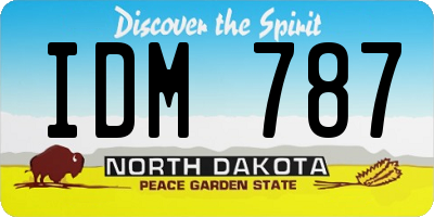 ND license plate IDM787