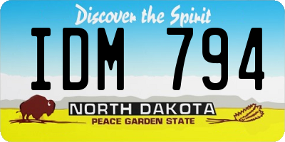 ND license plate IDM794