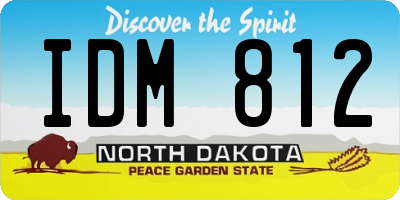 ND license plate IDM812