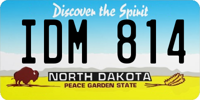 ND license plate IDM814
