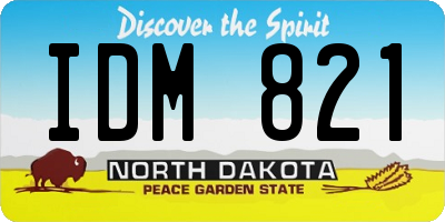 ND license plate IDM821