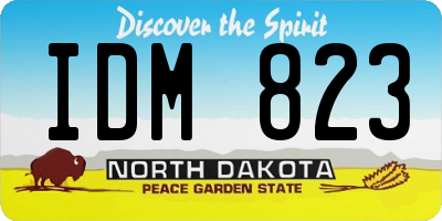 ND license plate IDM823