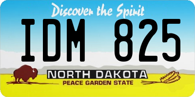 ND license plate IDM825