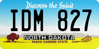 ND license plate IDM827