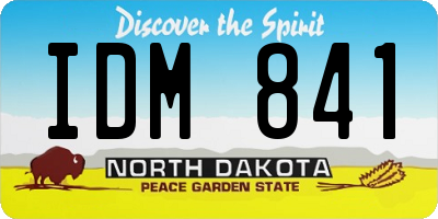ND license plate IDM841