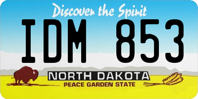 ND license plate IDM853